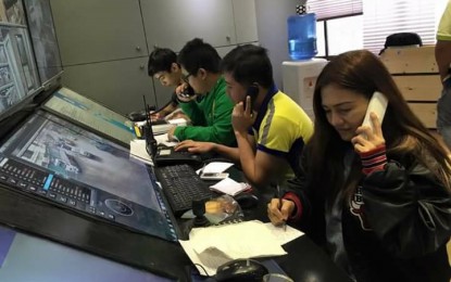 <p><strong>CEBU CITY 911</strong>. Personnel stationed at the Cebu City Command and Control Center (C3) answering distress calls. Cebu City Councilor Rey Gealon on Thursday (Feb. 16, 2023) said the effort to institutionalize Hotline 911 is aimed to integrate all distress calls in one command center to shorten the response time during emergencies. <em>(Photo courtesy of C3's Renzo de Rosario)</em></p>