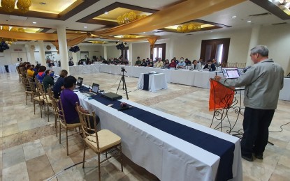 <p><strong>APPROVED REHAB BUDGET.</strong> Government employees and officials composing the Regional Disaster Risk Reduction and Management Council in Northern Mindanao (RDRRMC-10) convene to discuss the updates on the December 2022 flooding and landslide brought by the shear line weather. As part of the Regional Rehabilitation Plan, the Council approves the PHP3.3-billion worth of programs and projects for 2023. <em>(PNA photo by Nef Luczon)</em></p>