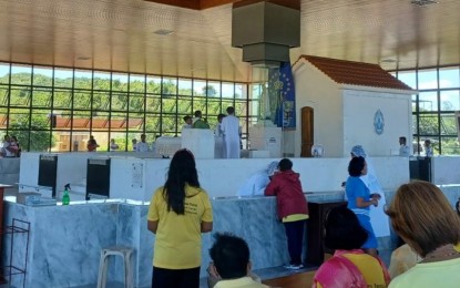 <p><strong>CAPELINHA DE FATIMA.</strong> The Capelinha de Fatima in San Remegio, north of Cebu, is the exact replica of the Shrine of Fatima in Portugal where the Blessed Virgin Mary made a series of apparitions to three peasant children in 1917. Cebu Archbishop Jose Palma and Auxiliary Bishop Ruben Labajo on Friday (Feb. 17, 2023) led the launching of the coffee table book documenting the consecration of the Capelinha de Fatima replica. <em>(PNA photo by John Rey Saavedra)</em></p>