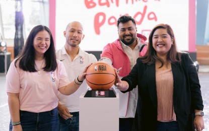 <p><strong>TIE-UP.</strong> Foodpanda will serve as the National Basketball Association's official food delivery partner in the Philippines. Present during the launching on Feb. 18, 2023 at the Mall of Asia Music Hall are (L-R) NBA Philippines senior director of global marketing partnerships Mae Dichupa, NBA Asia director of global marketing partnerships Hubert Lim, Foodpanda Philippines head of strategic partnerships Amer Bakshi and integrated marketing communications head Lorelei Olalia.<em> (Contributed photo)</em></p>