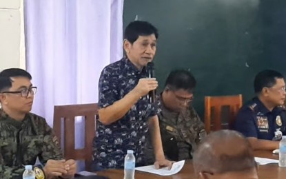 <p><strong>REWARD MONEY.</strong> Pikit, North Cotabato Mayor Sumulong Sultan (with microphone) presides over the emergency meeting on Feb. 18, 2023 of the Municipal Peace and Order Council, during which a PHP400,000 reward money was raised to help fast-track the resolution of the series of killings in the municipality. At least 40 people have been killed in the spate of random shootings in the town since last year. <em>(Photo courtesy of Pikit LGU)</em></p>