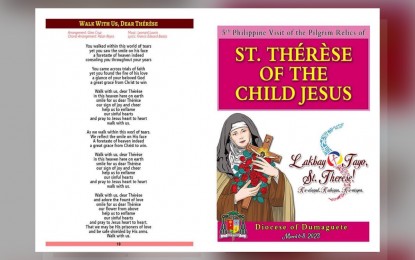 <p><strong>PILGRIM RELICS.</strong> The Diocese of Dumaguete is about 90 percent complete in its preparations for the visit of the Relics of St. Thèrése of the Child Jesus from March 6-8. The pilgrim relics arrived in the Philippines in early January and are scheduled to visit 54 archdioceses and dioceses across the country.<em> (Photo courtesy of the Diocese of Dumaguete)</em></p>