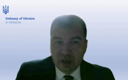 <p>CDA Denys Mykhailiuk of the Ukraine Embassy in Malaysia, which holds jurisdiction over the Philippines. <em>(Screenshot from the Kamuning Bakery Forum)</em></p>