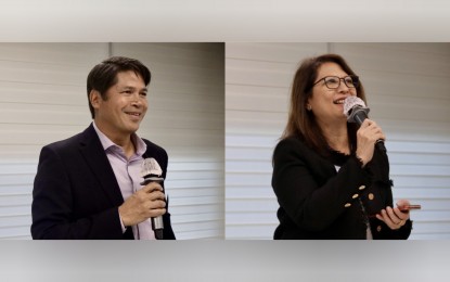 <p><strong>DIGITAL TRANSFORMATION.</strong> Stratpoint Technologies founder and chair Paco Sandejas (eft) and chief executive officer MR Dela Cruz bare their plans during the launch of the firm’s new workspace in Mandaluyong City on Thursday (Feb. 23, 2022). Stratpoint aims to help Filipino enterprises accelerate their digital transformation.<em> (Courtesy of Stratpoint)</em></p>