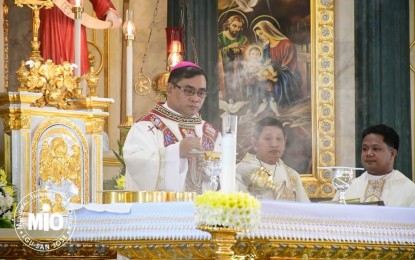 <p><strong>NEW BISHOP</strong>. Pablito Tagura, SVD, was canonically installed as bishop of the Apostolic Vicariate of Calapan, Occidental Mindoro on Saturday (Feb. 25, 2023). Tagura is the third bishop of the vicariate appointed by Pope Francis<em>. (Courtesy of San Jose LGU)</em></p>