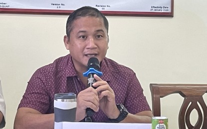 <p><strong>SWIFT HIRING</strong>. Department of Education-Laoag City assistant schools superintendent Arnel Bandiola on Monday (Feb. 27, 2023) explains the process of hiring for vacant positions. He said they would need at least eight guidance counselors in lieu of retiring personnel. <em>(PNA photo by Leilanie Adriano)</em></p>