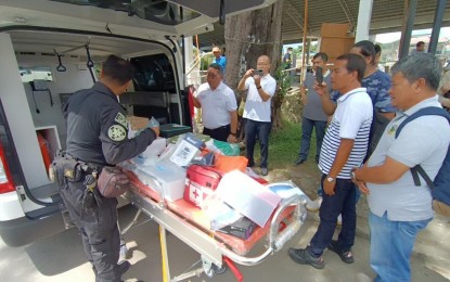 <p><strong>HEALTH PROGRAM.</strong> Some of the medical equipment and supplies intended for four local government units in Samar province. The aid will beef up the maternal and child health projects in Eastern Visayas. <em>(PNA photo by Roel Amzona)</em></p>