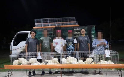 <p><strong>LIVELIHOOD.</strong> The Department of Labor and Employment (DOLE) turns over livelihood packages to four former rebels in Negros Oriental province on Tuesday evening (Feb. 28, 2023). Assisted by the 11th Infantry Battalion of the Philippine Army, the beneficiaries each received a chicken egg-laying package to boost their income. <em>(Photo courtesy of the 11th IB)</em></p>