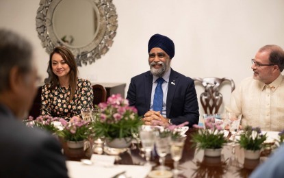 <p><strong>‘INDO-PACIFIC PUSH’</strong>. From left, Filipino Canadian Member of the Parliament Rechie Valdez, Canadian Minister of International Development Harjit Sajjan and Canadian Ambassador to the Philippines David Hartman during a meeting with DFA Secretary Enrique Manalo in Manila.<em> (Photo courtesy of the Canadian Embassy in Manila) </em></p>