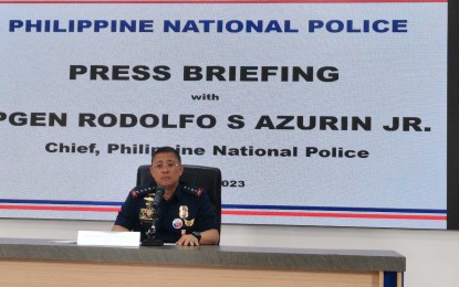 <p>PNP chief Gen. Rodolfo Azurin Jr. <em>(PNA photo by Lloyd Caliwan)</em></p>