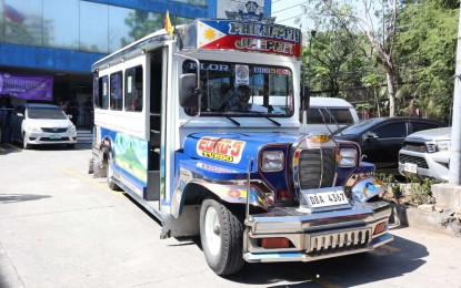 <p><strong>CLASSIC TWIST ON A MODERN JEEPNEY.</strong> A classic-style modern jeepney parked at the Land Transportation Franchising and Regulatory Board's (LTFRB) main office in East Avenue, Quezon City on Monday (March 6, 2023). The LTFRB said modernization need not erase the jeepney's iconic look while featuring upgraded features, such as air conditioning, and compliance with the Philippine National Standards. <em>(Photo courtesy of LTFRB)</em></p>