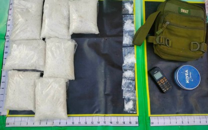<p><strong>ILLEGAL DRUGS.</strong> Authorities arrest an alleged big-time drug suspect and seize some PHP32.4 million worth of illegal drugs in Kalingalan Caluang town, Sulu province on Tuesday (March 7, 2023). A cohort of the arrested suspect managed to flee during the anti-illegal drug operation. <em>(Photo courtesy of the Area Police Command-Western Mindanao)</em></p>
