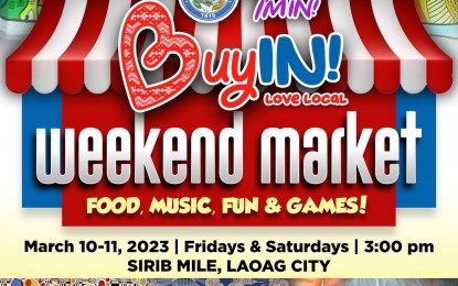 <p><strong>WEEKEND MARKET</strong>. A food strip opens this Friday (March 10, 2023) at the Sirib Mile in Laoag City, Ilocos Norte. Over 30 home-grown entrepreneurs are expected to participate with good music and fun games during the two-day event. <em>(Image courtesy of Ilocos Norte Tourism)</em></p>