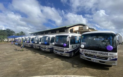 <p><strong>MODERN PUVs</strong>. Modern public utility vehicles (PUVs) in Jaro, Leyte in this undated photo. Leyte Governor Carlos Jericho Petilla on Friday (March 10, 2023) said it’s time to push for the public utility vehicle modernization program with the growing population and worsening traffic congestion in the country. <em>(Photo courtesy of Land Transportation Franchising and Regulatory Board Region 8)</em></p>
