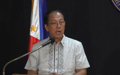 <p>Defense Secretary Carlito Galvez Jr. <em>(Screengrab from DND Facebook live video)</em></p>