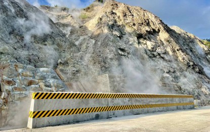 <p><strong>STEAM VENTS.</strong> A box culvert and debris interceptor are now in place to address the landslide, mudflow, and drainage problems at the Mag-aso steam vents in Barangay Malabo, Valencia, Negros Oriental. The geothermal steam vents are becoming a renowned tourist attraction and the road is a major access to hinterland barangays in Valencia. <em>(Photo courtesy of the Energy Development Corporation) </em></p>