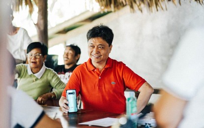 <p><strong>INCENTIVES</strong>. Camalig, Albay Mayor Carlos Irwin G. Baldo Jr. is shown during the distribution of cash incentives to local officials of the town's 50 villages on Friday (March 10, 2023). The incentives were funded by a socio-civic program of President Ferdinand R. Marcos Jr. <em>(Photo from Mayor Baldo's Facebook page)</em></p>