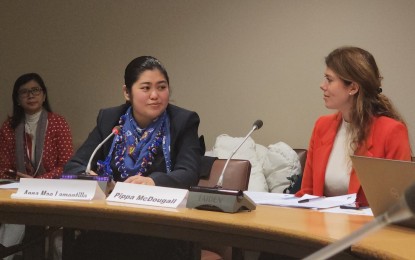 <p><strong>UN MEET. </strong>Department of Information and Communications Technology Undersecretary Anna Mae Lamentillo during the 67th Session of the Commission on the Status of Women (CSW67) in New York, USA on Saturday (March 11, 2023). Lamentillo discussed how Philippine laws created an enabling environment where women's rights and safety are promoted and protected. <em>(Photo courtesy of DICT)</em></p>