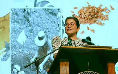 <p><strong>‘SERBISYONG TOTOO’.</strong> North Cotabato Governor Emmylou Taliño-Mendoza delivers her first State of the Province Address at the Provincial Capitol in Kidapawan City on Tuesday (March 14, 2023). In her address, she underscored the gains of her administration under the 'Serbisyong totoo' banner.<em> (PNA photo by Robinson Niñal Jr.)</em></p>