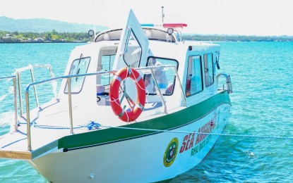 <p><strong>FASTER RESPONSE</strong>. The sea ambulance turned over by the Department of Health (DOH) to the local government unit of Bato town, Leyte province on March 13, 2023. The town is the first recipient of such an ambulance in the province.<em> (Photo courtesy of DOH Eastern Visayas)</em></p>