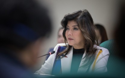 <p><strong>MODERNIZE ELECTIONS</strong>. Senator Imee Marcos presides over on Wednesday (March 15, 2023) the Committee on Electoral Reforms and People’s Participation's hearing to discuss proposed measures that will strengthen the Omnibus Election Code (OEC) of the Philippines and modernize the electoral system in the country. Marcos, author of Senate Bill No. 179, said revising and re-codifying the election laws will make future electoral exercises more transparent, fair, honest and credible. <em>(Photo courtesy of Senate PRIB) </em></p>