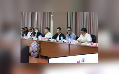 <p><strong>STRONG LINKAGE. </strong>Presidential Assistant for Eastern Mindanao Secretary Leo Magno (2nd right) joins the regular meeting of the Regional Development Council (RDC) 13 (Caraga Region) in Butuan City on Wednesday (March 15, 2023). During the meeting presided over by Dinagat Islands Governor Nilo Demerey Jr., RDC-13 chairperson, Magno vowed to strengthen the link between the RDC-13 and the Office of the President. <em>(Photo courtesy of Opamin Eastern)</em></p>