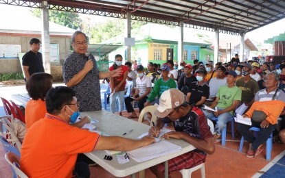 <p><strong>FUEL SUBSIDY</strong>. Farmers in Batac City, Ilocos Norte province line up for their gas coupons from the city government in this undated photo. This week, the provincial government, through its Sustainable and Development Office, is also rolling out a separate fuel subsidy program to cover farmers who have not received any gas coupon yet from the government. <em>(Photo courtesy of the City Government of Batac)</em></p>