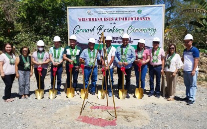 <p><strong>ONION COLD STORAGE FACILITY</strong>. Agriculture and local officials lead the groundbreaking ceremony for the construction of an additional onion cold storage facility in Nueva Ecija province on Thursday (March 16, 2023). The soon-to-be-completed facility which can hold up to 20,000 bags of onion will be turned over to the San Vicente Alintutuan Irrigators Association in Laur town. <em>(Photo courtesy of DA Region 3)</em></p>