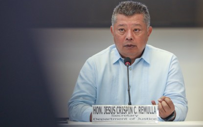 <p>Justice Secretary Jesus Crispin Remulla <em>(File photo)</em></p>