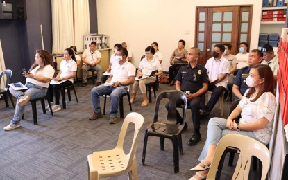 <p><strong>PROJECT MONITORING</strong>. Key local government officials in Alangalang, Leyte joins an orientation of the Community-Based Monitoring System (CBMS) rollout in their town in this March 17, 2023 photo. The Philippine Statistics Authority regional office here has been geotagging service institutions and infrastructure, government projects, and natural resources as part of the 2022 CBMS implementation. <em>(Photo courtesy of Alangalang local government)</em></p>