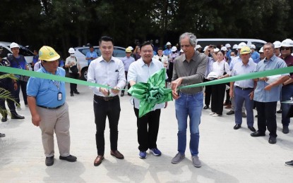 <p><strong>INAUGURATION</strong>. More Electric and Power Corporation (MORE Power) inaugurates its state-of-the-art substation inside the Iloilo Business Park (IBP) of Megaworld Corporation in Mandurriao district on Wednesday (March 22, 2023). The inauguration was attended by (left to right) MORE Power president and chief executive officer Roel Castro, Alliance Global Group Inc. (AGI) chief executive officer Kevin Tan, Iloilo City Mayor Jerry Treñas and Enrique Razon Jr., principal owner of MORE Power. <em>(Photo by Arnold Almacen/City Mayor’s Office)</em></p>
