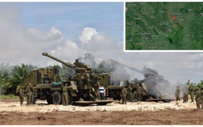 <p>File photo of the Armed Forces of the Philippines 155-mm Autonomous Truck Mounted howitzer System now being used against Islamic State-linked terrorists in Maguindanao del Sur marshland.<em> (Photo courtesy of the Army’s 6th Infantry Division)</em></p>