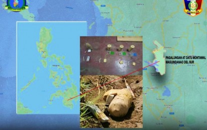 <p><strong>FOILED BOMBING.</strong> The Army’s 602nd Infantry Brigade declared Monday (March 27, 2023) that it has foiled bombing plots by a Daesh-inspired Dawlah Islamiya (DI) terror group operating in Central Mindanao with the recovery of eight homemade bombs in the ongoing weeklong operation in the border of North Cotabato and Maguindanao del Sur provinces. Five DI members were also confirmed dead so far in the military operations at the vast marshland between the two provinces. <em>(Photo courtesy of Army’s 6th Infantry Division)</em></p>