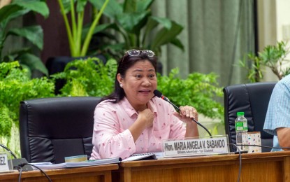 <p><strong>INFECTIOUS DISEASE.</strong> Palawan Provincial Board Member Ma. Angela Sabando says during Tuesday's (March 28, 2023) session that Roxas town has recorded 96 cases of hand, foot and mouth disease. She called on the Department of Health and the Department of Education to conduct a massive information and education campaign regarding the illness in schools not only in Roxas but also in other municipalities of the province.<em> (Photo from the Facebook page of the Palawan Sangguniang Panlalawigan)</em></p>