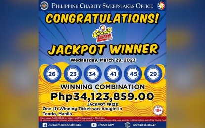 Ticket sold in Manila wins P34.1-M Grand Lotto jackpot