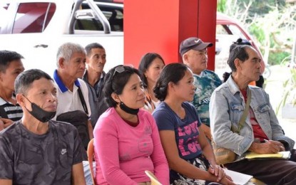 <p><strong>FINANCING.</strong> Agrarian reform beneficiaries in Southern Leyte attend a meeting organized by the Department of Agrarian Reform (DAR) in this March 30, 2023 photo. At least 64 agrarian reform beneficiaries (ARBs) in Southern Leyte have availed of the credit assistance program offered by DAR through the Land Bank of the Philippines for more than two years. <em>(Photo courtesy of DAR Region 8)</em></p>