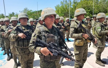 <p><strong>SECURITY.</strong> The Joint Task Force Negros continues to provide security and peacekeeping efforts in Negros Oriental. The task force was created after the March 4 massacre in Pamplona town where Gov. Roel Degamo and eight others were killed while 17 more were injured. <em>(Photo by Judy Flores Partlow)</em></p>