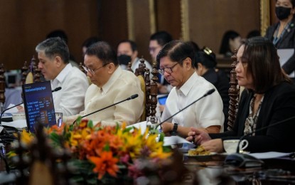 <p><strong>SECTORAL MEETING.</strong> President Ferdinand R. Marcos Jr. presides over a sectoral meeting on the updates of his administration’s right-sizing program at Malacañan Palace in Manila on Tuesday (April 4, 2023). The national government rightsizing program is among the administration’s priority measures. <em>(Photo by PPA Pool/Yummie Dingding)</em></p>