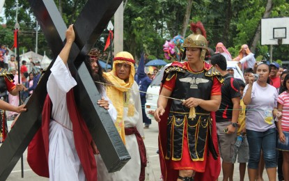 <p><strong>PASSION PLAY</strong>. The reenactment of Jesus Christ's passion and death in Palo, Leyte. The Roman Catholic Archdiocese of Palo has asked the faithful to “witness and reflect” the Passion play or locally known as “Pamalandong”, to be held on Good Friday (April 7, 2023). <em>(Photo courtesy of Department of Tourism Eastern Visayas)</em></p>