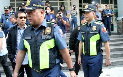 <p><strong>HEIGHTENED ALERT. </strong>Police personnel are deployed in bus terminals, airports, seaports and major roads as several Filipinos head back home after the Lenten break. <em>(PNA file photo)</em></p>