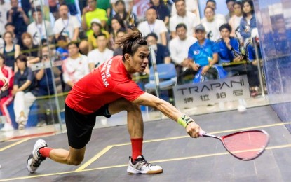 <p><strong>FIRST LEG CHAMPION</strong>. Squash player Robert Andrew Garcia seeks a sweep of the three-leg Philippine Satellite Series scheduled this month. After winning the first leg last week, he will try to achieve another title victory in the second leg scheduled on April 13-16, 2023 at the National Squash Center inside the Rizal Memorial Sports Complex in Malate, Manila. <em>(Contributed photo)</em></p>