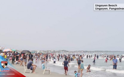 <p><strong>DROWNING</strong>. Tourists flock the beaches of Pangasinan province during the holidays from April 6 to 10, 2023. The Pangasinan Provincial Disaster Risk Reduction and Management Office has recorded four deaths from drowning. <em>(Photo courtesy of PDRRMO Pangasinan)</em></p>