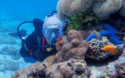 <p><strong>UNDERWATER BEAUTY</strong>. A European diver explores the underwater world of Sogod Bay in Padre Burgos town, Southern Leyte province in this April 10, 2023 photo. At least 34 European divers are in Southern Leyte for a week-long dive event organized by French-based underwater event group Objectif Atlantide from April 10-17. <em>(Photo courtesy of Objectif Atlantide)</em></p>