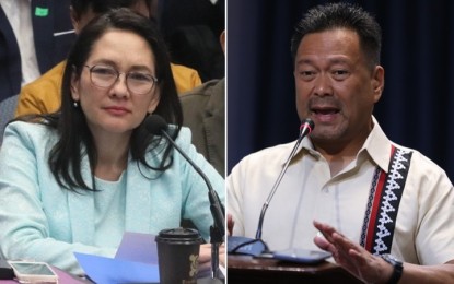 <p>Senators Risa Hontiveros and Joseph Vctor Ejercito <em>(File photo) </em></p>