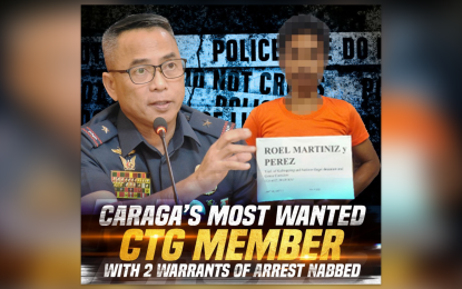 <p><strong>MOST WANTED REBEL.</strong> Police nabbed an alleged communist rebel Roel Martiniz, who was served with of arrest warrants on April 10, 2023 in Lianga town, Surigao del Sur province. Martiniz is facing kidnapping, serious illegal detention, and grave coercion charges. <em>(Photo courtesy of PRO-13)</em></p>