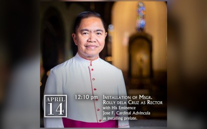 <p>Msgr. Rolando dela Cruz <em>(Photo courtesy of Manila Cathedral Facebook page)</em></p>