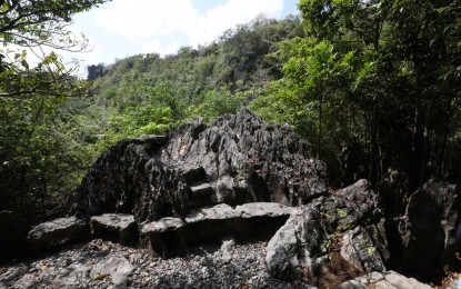 <p><strong>ECOTOURISM SITE.</strong> The Masungi Georeserve located in the boundary of Tanay and Baras towns in Rizal has a vast area of rock formations that mesmerize tourists and adventurers who visit it. The Senate Committee on Tourism chaired by Senator Nancy Binay on Tuesday (April 18, 2023) pushed to preserve the area through the help of various government agencies and the private sector. <em>(PNA photo by Avito Dalan)</em></p>