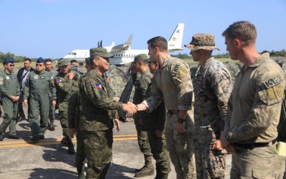 <p>Armed Forces of the Philippines (AFP) chief of staff Gen. Andres C. Centino during his visit in Lal-lo Airfield in Cagayan on Wednesday (April 18, 2023). <em>(Photo courtesy of the AFP) </em></p>