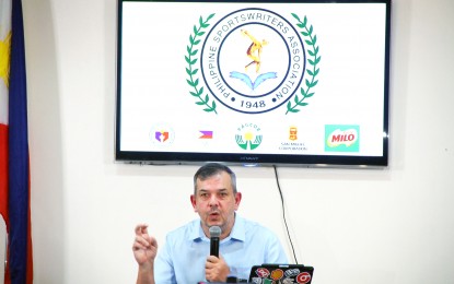 <p>Philippine Sports Commission (PSC) chairman Dickie Bachmann  <em>(PNA photo by Jess M. Escaros Jr.)</em></p>