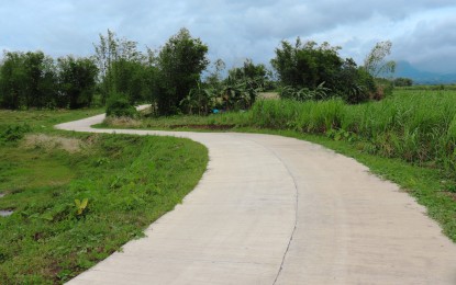 <p><strong>FARM-TO-MARKET ROAD.</strong> The recently-completed PHP10-million farm-to-market road project implemented by the DPWH Bacolod City District Engineering Office.  The project is seen to benefit some 119,000 residents and farmers in Bacolod City and its neighboring localities. (<em>Photo courtesy of DPWH-Western Visayas)</em></p>
<p><em> </em></p>